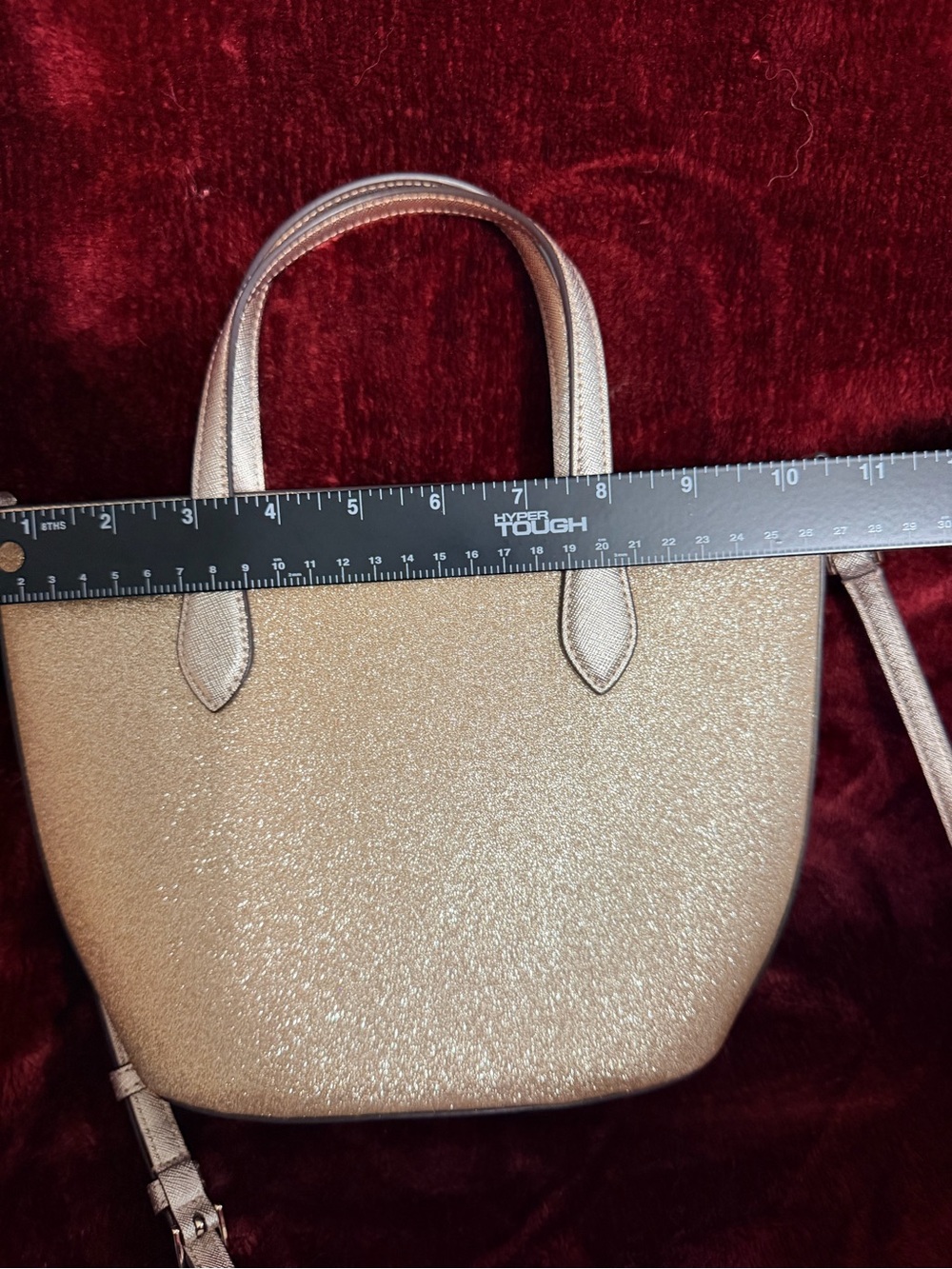 Kate Spade New York Gold Glimmer Satchel Crossbody NWOT - Picture 8 of 9